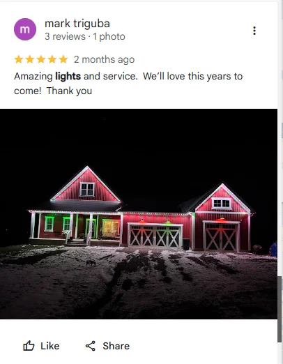 5-star Google review from Mark Triguba